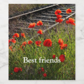 Wild poppy         wijn etiket (Enkel label)