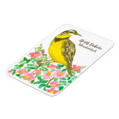 Wild Prairie Roos Meadowlark North Dakota Magneet (Linkerzijde)