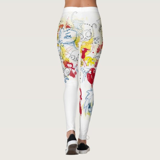 Wild Print-Patterned Women's Leggings (Achterkant)