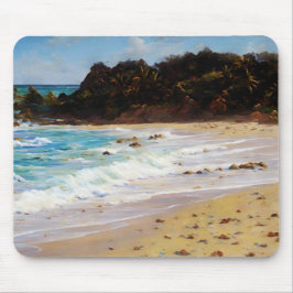Wild Private Beach Scene Whimsical Art Muismat