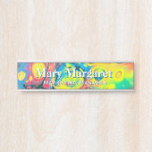 Wild Psychedelic Acrylic Desk Deurbordje (Voorkant)