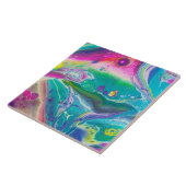 Wild Psychedelic Acrylpour Art Tegeltje (Zijkant)