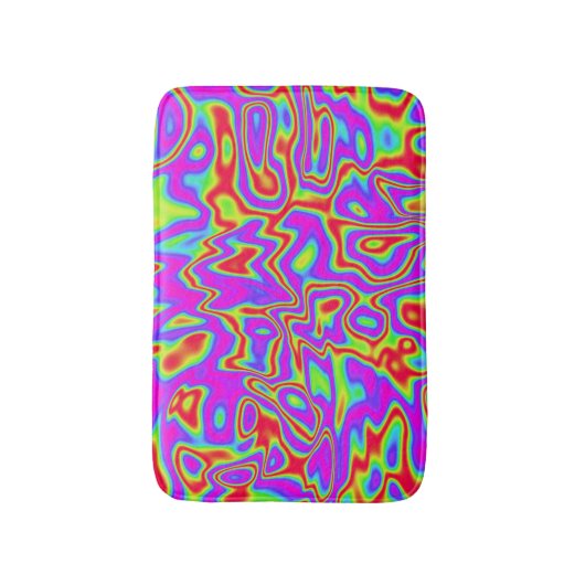Wild Psychedelic Liquid Colors Badmat (Voorkant Verticaal)