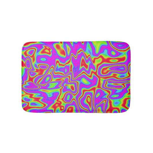 Wild Psychedelic Liquid Colors Badmat (Voorkant)