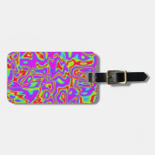 Wild Psychedelic Liquid Colors Bagagelabel (Voorkant horizontaal)