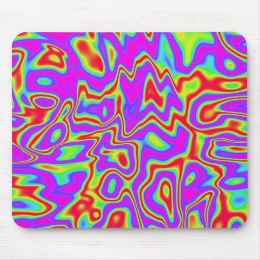 Wild Psychedelic Liquid Colors Muismat (Voorkant)