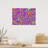 Wild Psychedelic Liquid Colors Poster (Keuken)