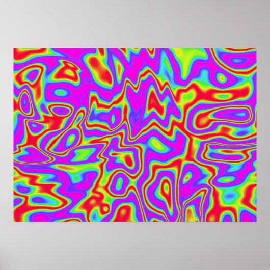 Wild Psychedelic Liquid Colors Poster (Voorkant)