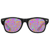 Wild Psychedelic Liquid Colors Retro Zonnebril (Voorkant)
