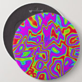 Wild Psychedelic Liquid Colors Ronde Button 6,0 Cm (Voorkant /achterkant)