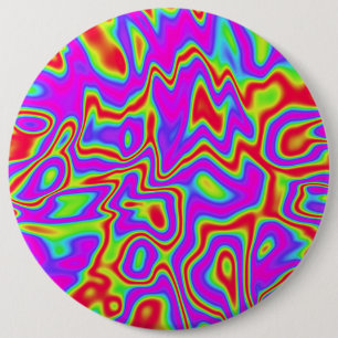 Wild Psychedelic Liquid Colors Ronde Button 6,0 Cm