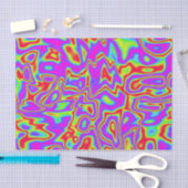 Wild Psychedelic Liquid Colors Tissuepapier (Craft)