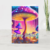 Wild Psychedelic Mushroom Forest Illustratie Kaart (Voorkant)
