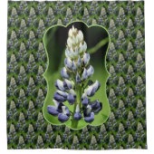 Wild Purple Lupine Floral Nature Pattern Douchegordijn (Voorkant)