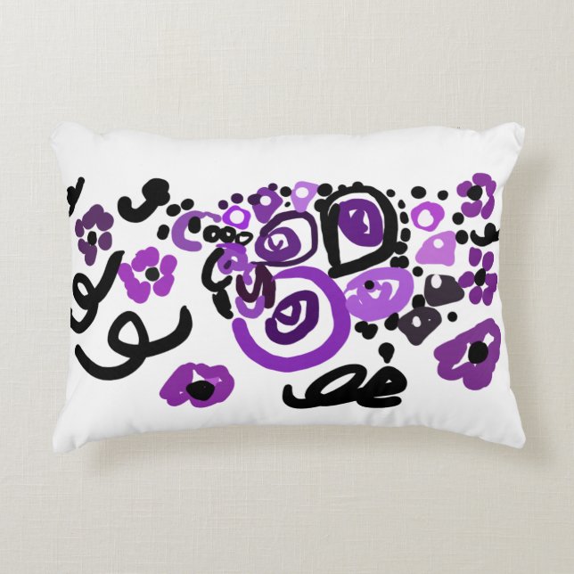 Wild Purple Peacock Accent Kussen (Voorkant)