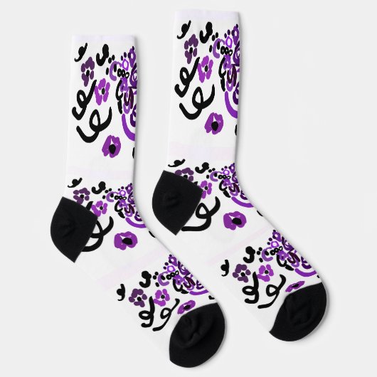 Wild Purple Peacock Sokken (Rechts)
