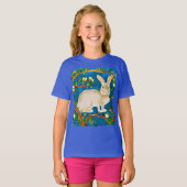 Wild Rabbit and Flowering Branches Kind T-shirt (Voorkant volledig)