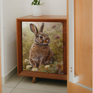 Wild Rabbit in het veld Decoupage Tissuepapier
