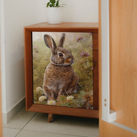 Wild Rabbit in het veld Decoupage Tissuepapier