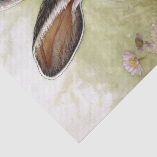 Wild Rabbit in het veld Decoupage Tissuepapier (Detail)