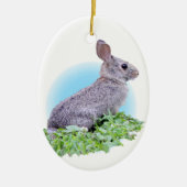 Wild Rabbit Keramisch Ornament (Voorkant)