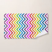 Wild Rainbow Chevron Pattern Bad Handdoek (Handdoek)