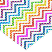 Wild Rainbow Chevron Pattern Korte Tafelloper (Hoek)