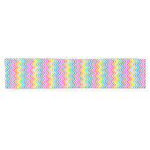 Wild Rainbow Chevron Pattern Korte Tafelloper (Horizontaal)