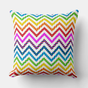 Wild Rainbow Chevron Pattern Kussen