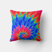Wild Rainbow Spiral Tie Dye Pillow Kussen (Achterkant)