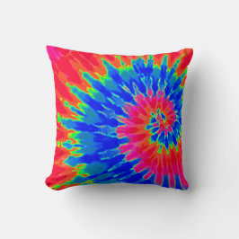 Wild Rainbow Spiral Tie Dye Pillow Kussen