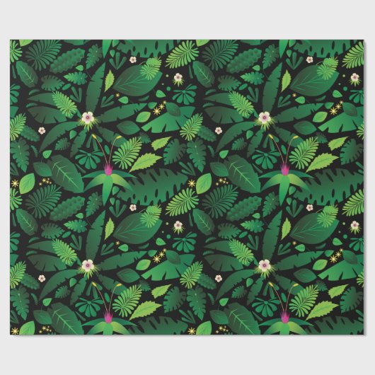 Wild Rainforest Pattern Cadeaupapier (Vlak)