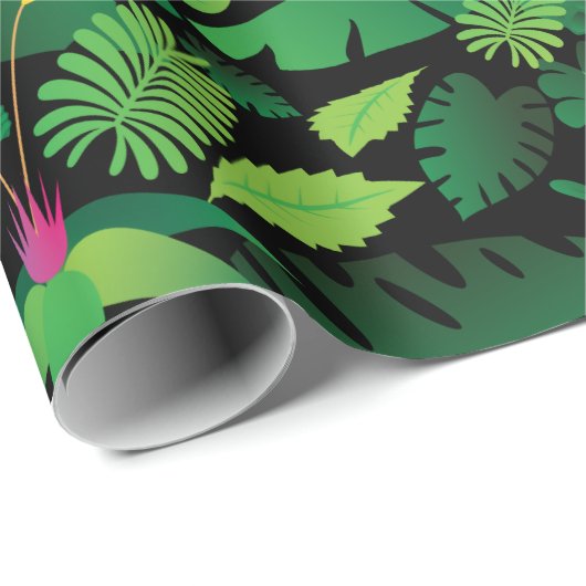 Wild Rainforest Pattern Cadeaupapier (Rol Hoek)