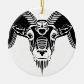 wild ram keramisch ornament (Voorkant)
