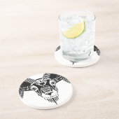 wild ram zandsteen onderzetter (Zijkant)