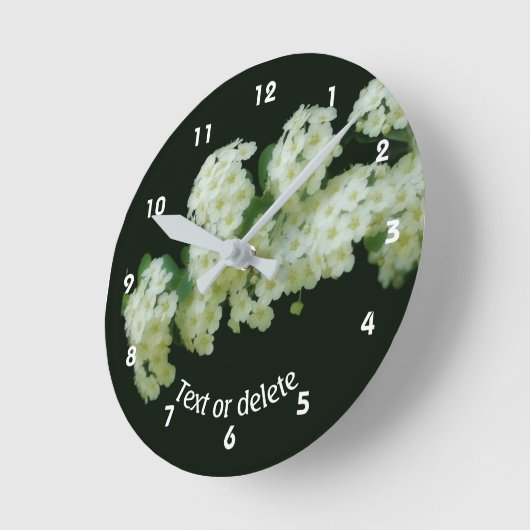 Wild Rambling Roses Floral Personalized   Ronde Klok (Hoek)