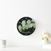 Wild Rambling Roses Floral Personalized Ronde Klok (Huis)