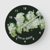 Wild Rambling Roses Floral Personalized   Ronde Klok (Voorkant)