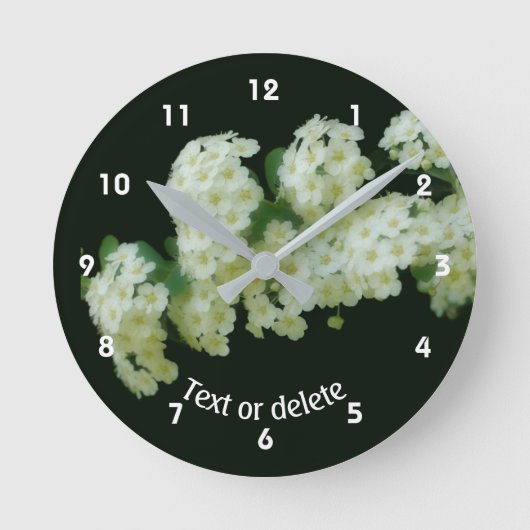 Wild Rambling Roses Floral Personalized Ronde Klok (Voorkant)