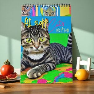 Wild Rare Ongewone Katten Kunst AI Smeerboel Surre Kalender