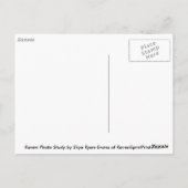 Wild Raven foto portret Briefkaart (Achterkant)