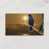 Wild Raven Wildlife Foto Gift Visitekaartje (Achterkant)