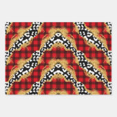 Wild Red Buffalo Pset Leopard met kerstmis Inpakpapier Vel (Voorkant 3)