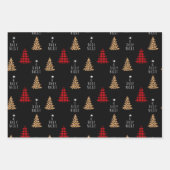 Wild Red Buffalo Pset Leopard met kerstmis Inpakpapier Vel (Voorkant 2)