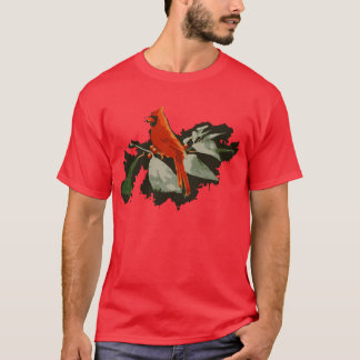 Wild Red Cardinal Bird grappig T-shirt