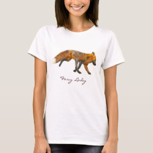 Wild Red Fox draagbare kunst T-shirt