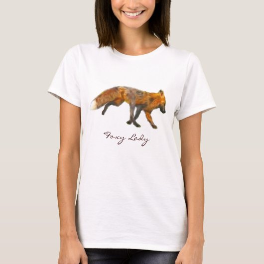 Wild Red Fox draagbare kunst T-shirt (Voorkant)