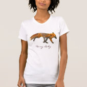 Wild Red Fox draagbare kunst T-shirt (Voorkant)