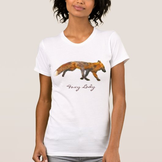 Wild Red Fox draagbare kunst T-shirt (Voorkant)