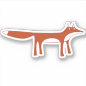Wild Red Fox Sticker (Voorkant)
